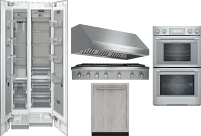 6 Piece Package Includes Refrigerator, Freezer, Cooktop, Wall Oven, Hood And Dishwasher