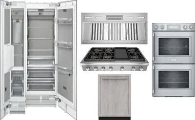 6 Piece Package Includes Refrigerator, Freezer, Cooktop, Wall Oven, Hood And Dishwasher