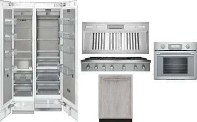 6 Piece Package Includes Refrigerator, Freezer, Cooktop, Wall Oven, Hood And Dishwasher