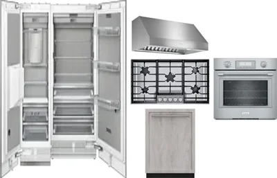 6 Piece Package Includes Refrigerator, Freezer, Cooktop, Wall Oven, Hood And Dishwasher