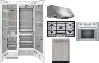 6 Piece Package Includes Refrigerator, Freezer, Cooktop, Wall Oven, Hood And Dishwasher