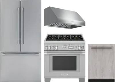 4 Piece Package Includes Refrigerator, Range, Hood And Dishwasher
