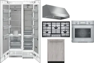 6 Piece Package Includes Refrigerator, Freezer, Cooktop, Wall Oven, Hood And Dishwasher