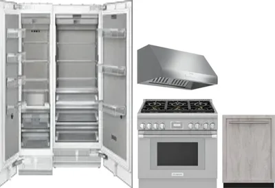 5 Piece Package Includes Refrigerator, Freezer, Range, Hood And Dishwasher