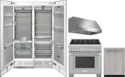 5 Piece Package Includes Refrigerator, Freezer, Range, Hood And Dishwasher