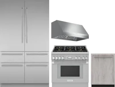 4 Piece Package Includes Refrigerator, Range, Hood And Dishwasher