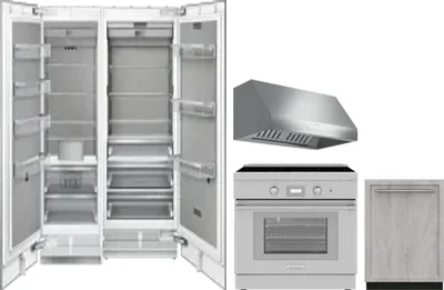 5 Piece Package Includes Refrigerator, Freezer, Range, Hood And Dishwasher