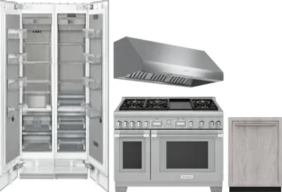 5 Piece Package Includes Refrigerator, Freezer, Range, Hood And Dishwasher
