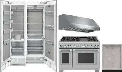 5 Piece Package Includes Refrigerator, Freezer, Range, Hood And Dishwasher