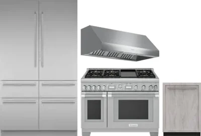 4 Piece Package Includes Refrigerator, Range, Hood And Dishwasher