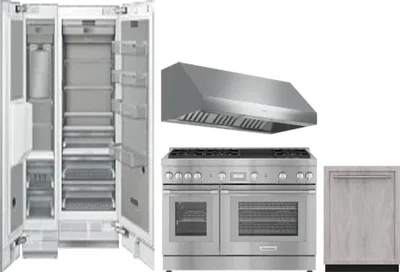 5 Piece Package Includes Refrigerator, Freezer, Range, Hood And Dishwasher