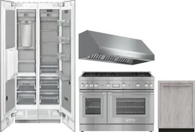 5 Piece Package Includes Refrigerator, Freezer, Range, Hood And Dishwasher