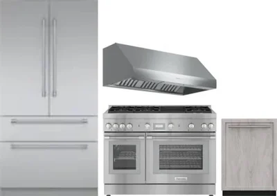 4 Piece Package Includes Refrigerator, Range, Hood And Dishwasher