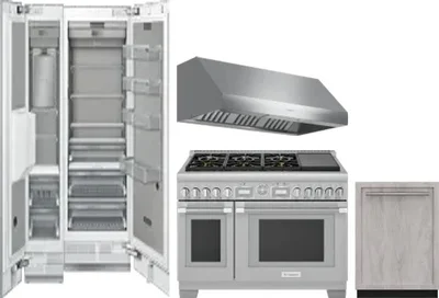 5 Piece Package Includes Refrigerator, Freezer, Range, Hood And Dishwasher