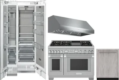 5 Piece Package Includes Refrigerator, Freezer, Range, Hood And Dishwasher