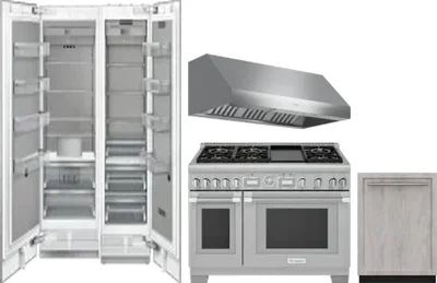 5 Piece Package Includes Refrigerator, Freezer, Range, Hood And Dishwasher