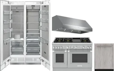5 Piece Package Includes Refrigerator, Freezer, Range, Hood And Dishwasher