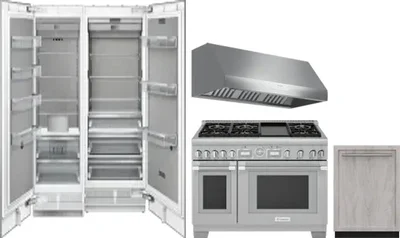 5 Piece Package Includes Refrigerator, Freezer, Range, Hood And Dishwasher