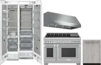 5 Piece Package Includes Refrigerator, Freezer, Range, Hood And Dishwasher