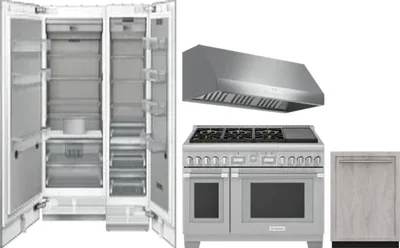 5 Piece Package Includes Refrigerator, Freezer, Range, Hood And Dishwasher