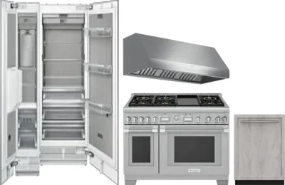 5 Piece Package Includes Refrigerator, Freezer, Range, Hood And Dishwasher