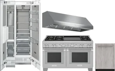 5 Piece Package Includes Refrigerator, Freezer, Range, Hood And Dishwasher