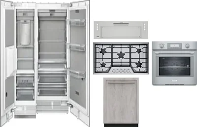 6 Piece Package Includes Refrigerator, Freezer, Cooktop, Wall Oven, Hood And Dishwasher