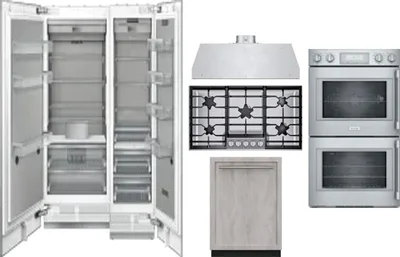 6 Piece Package Includes Refrigerator, Freezer, Cooktop, Wall Oven, Hood And Dishwasher