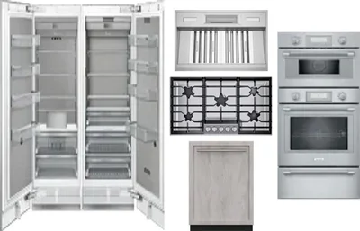 6 Piece Package Includes Refrigerator, Freezer, Cooktop, Wall Oven, Hood And Dishwasher