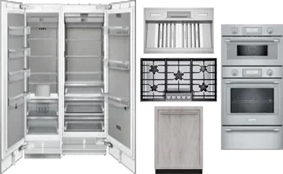6 Piece Package Includes Refrigerator, Freezer, Cooktop, Wall Oven, Hood And Dishwasher
