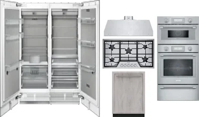 6 Piece Package Includes Refrigerator, Freezer, Cooktop, Wall Oven, Hood And Dishwasher