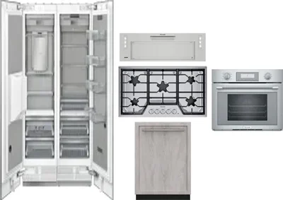 6 Piece Package Includes Refrigerator, Freezer, Cooktop, Wall Oven, Hood And Dishwasher
