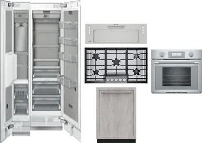 6 Piece Package Includes Refrigerator, Freezer, Cooktop, Wall Oven, Hood And Dishwasher