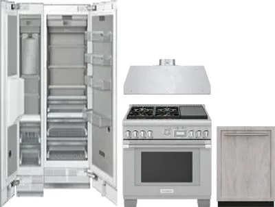 5 Piece Package Includes Refrigerator, Freezer, Range, Hood And Dishwasher