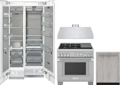 5 Piece Package Includes Refrigerator, Freezer, Range, Hood And Dishwasher
