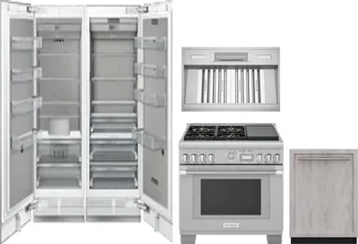 5 Piece Package Includes Refrigerator, Freezer, Range, Hood And Dishwasher