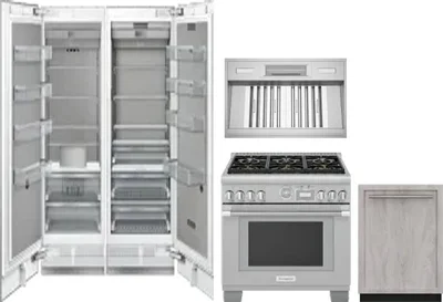 5 Piece Package Includes Refrigerator, Freezer, Range, Hood And Dishwasher