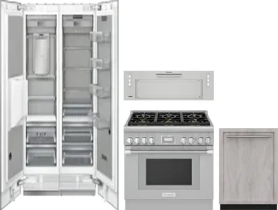 5 Piece Package Includes Refrigerator, Freezer, Range, Hood And Dishwasher
