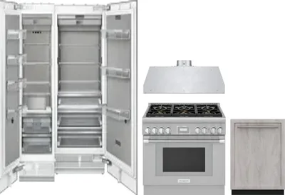 5 Piece Package Includes Refrigerator, Freezer, Range, Hood And Dishwasher