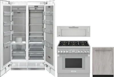 5 Piece Package Includes Refrigerator, Freezer, Range, Hood And Dishwasher