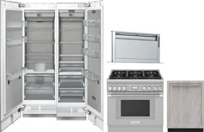 5 Piece Package Includes Refrigerator, Freezer, Range, Hood And Dishwasher