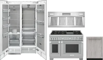 5 Piece Package Includes Refrigerator, Freezer, Range, Hood And Dishwasher
