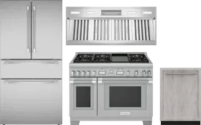 4 Piece Package Includes Refrigerator, Range, Hood And Dishwasher