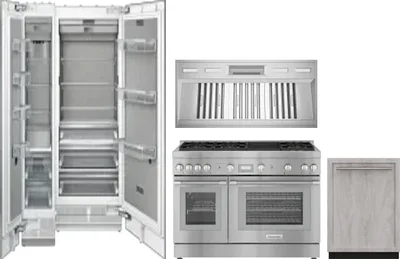 5 Piece Package Includes Refrigerator, Freezer, Range, Hood And Dishwasher