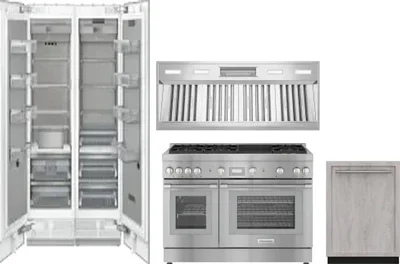 5 Piece Package Includes Refrigerator, Freezer, Range, Hood And Dishwasher