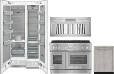 5 Piece Package Includes Refrigerator, Freezer, Range, Hood And Dishwasher