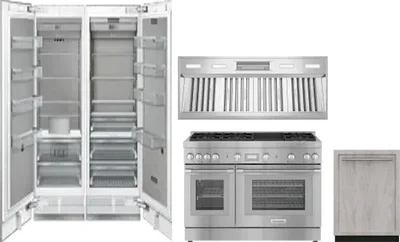 5 Piece Package Includes Refrigerator, Freezer, Range, Hood And Dishwasher