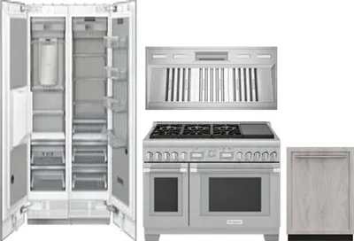 5 Piece Package Includes Refrigerator, Freezer, Range, Hood And Dishwasher