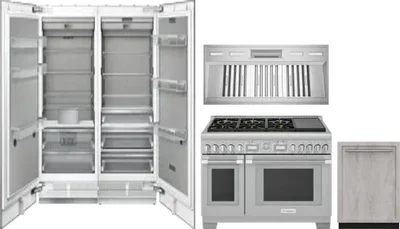 5 Piece Package Includes Refrigerator, Freezer, Range, Hood And Dishwasher