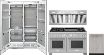 5 Piece Package Includes Refrigerator, Freezer, Range, Hood And Dishwasher